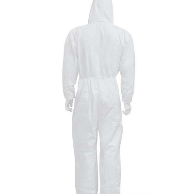 10pcs/Bag White Disposable Protective Coverall Of PP/SMS/Microporous Fabric