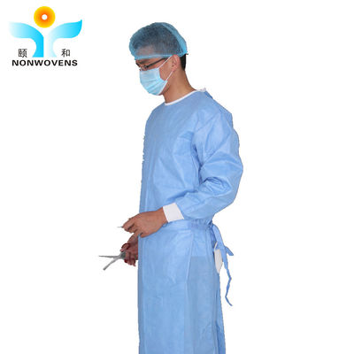Gerade 3 Schrubbenbekleidendes chirurgisches Wegwerfkleid SMS 35 G/M