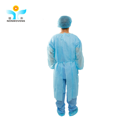 Krankenhaus verstärktes blaues medizinisches Isolierungs-Kleid des chirurgisches Kleiderniveau-4
