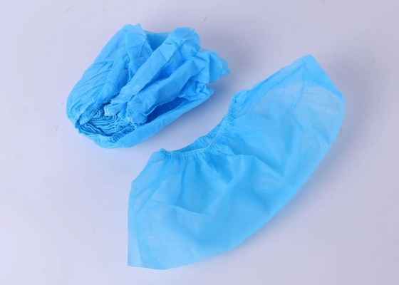 Disposable Shoe Covers White Blue Pink 20 - 40gsm PP SMS PE CPE Plastic
